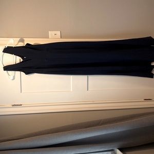 Large Navy Dress the Population Sandra crepe trumpet gown